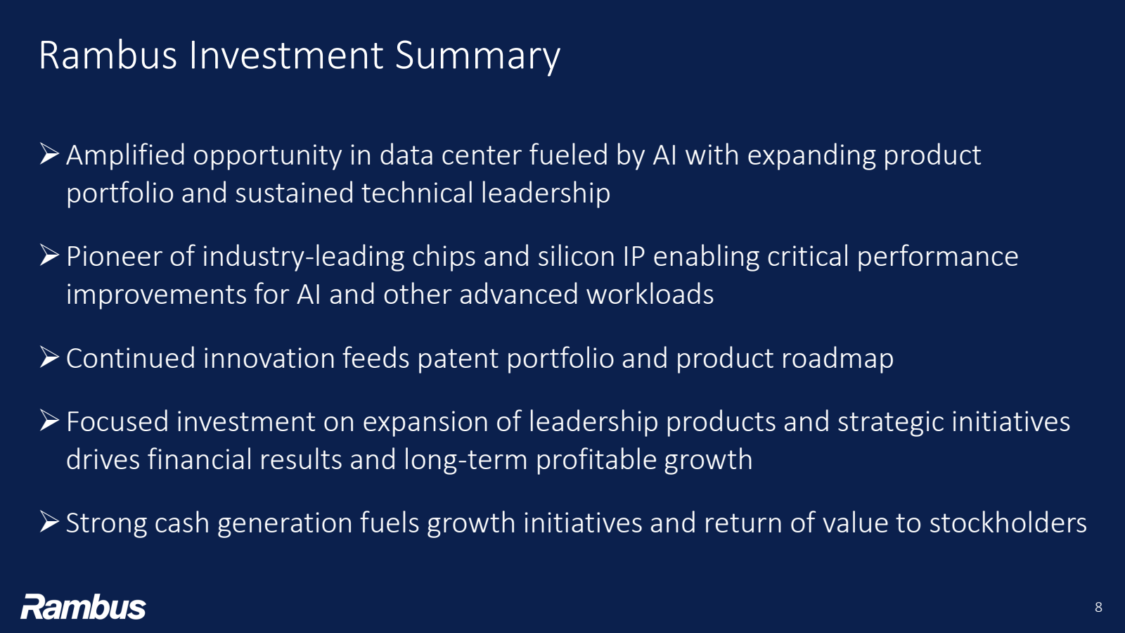 Rambus Investment Su