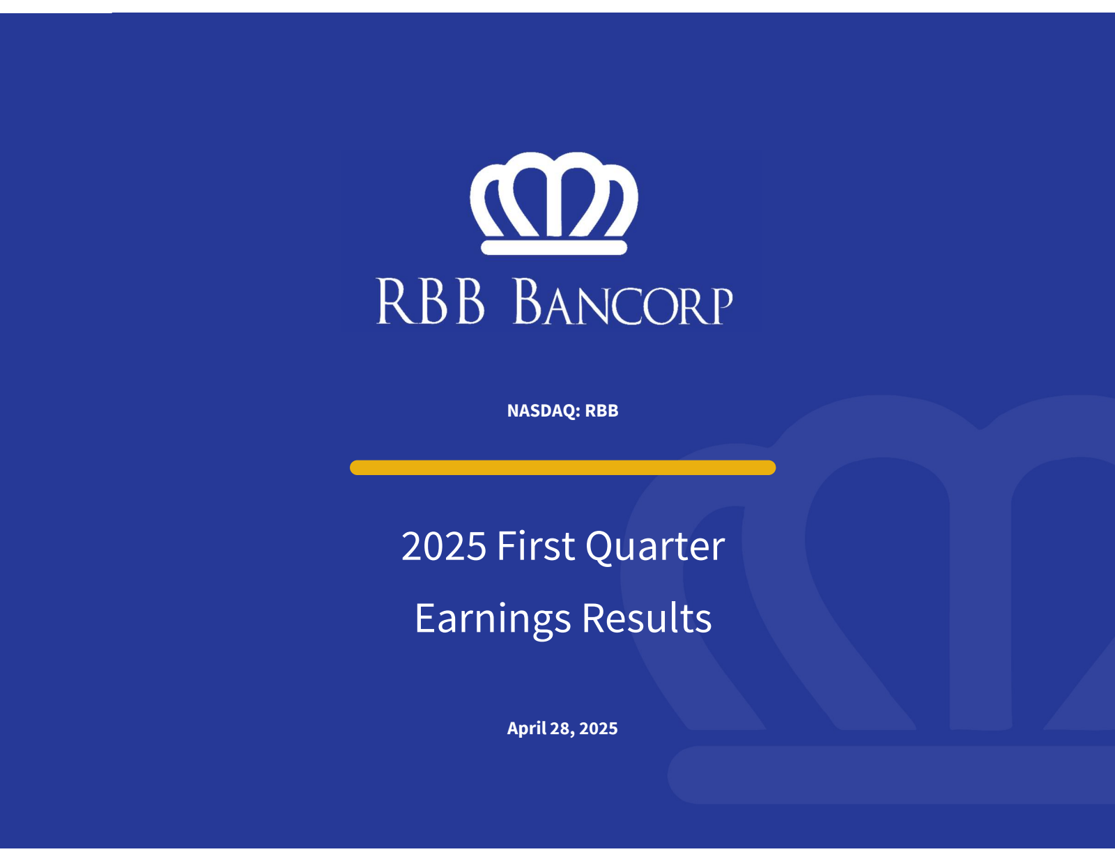 RBB BANCORP 

NASDAQ