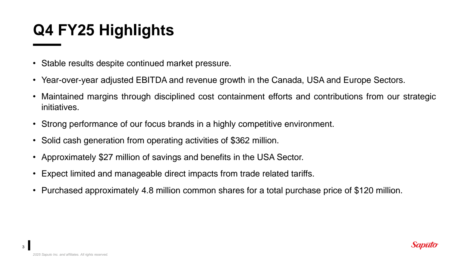 Q4 FY25 Highlights 

