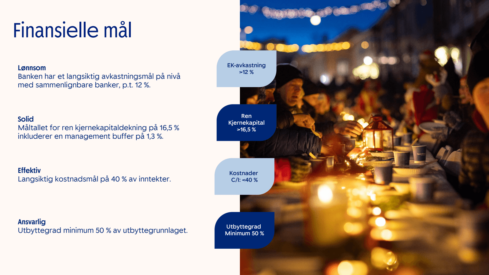 Finansielle mål 

Lø