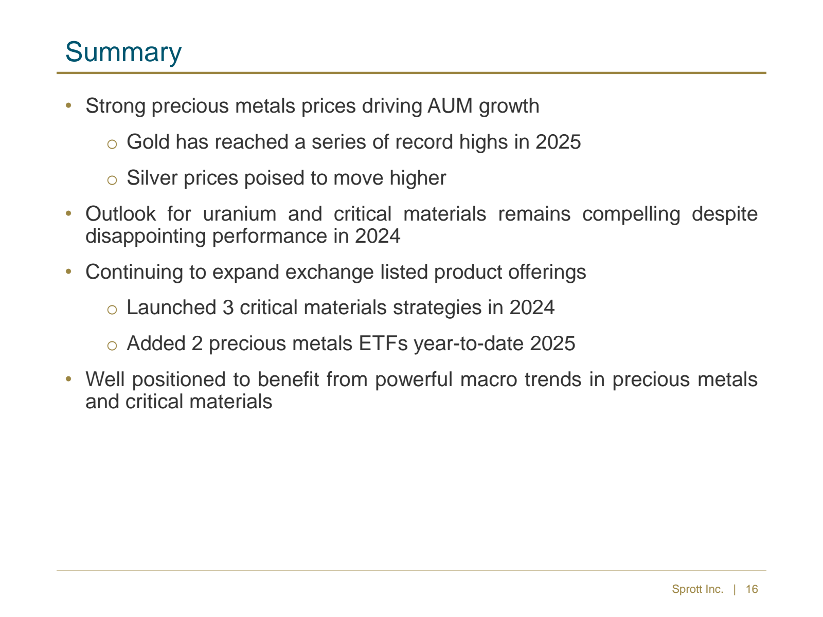 Summary 

. 

Strong