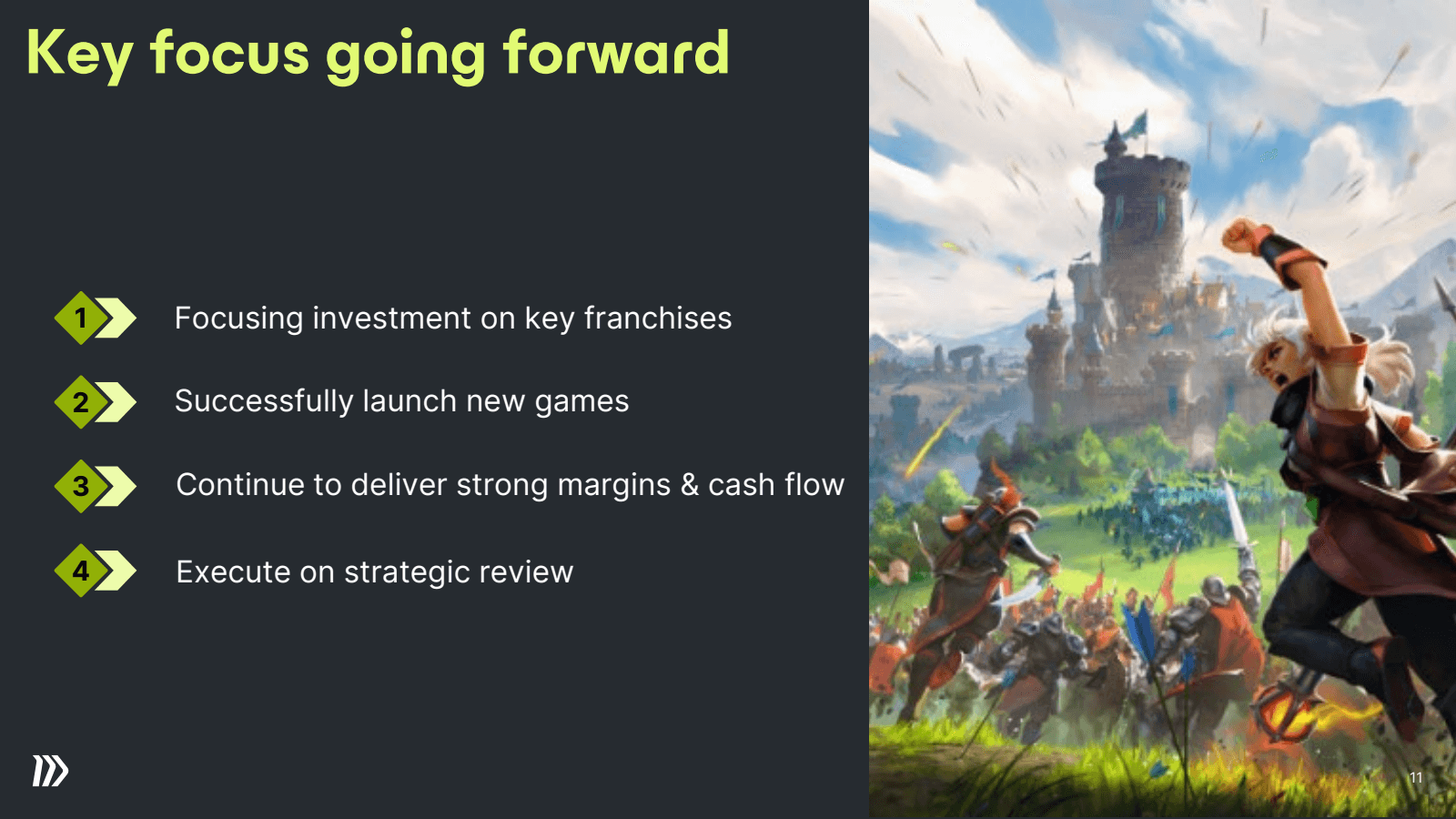 Key focus going forw