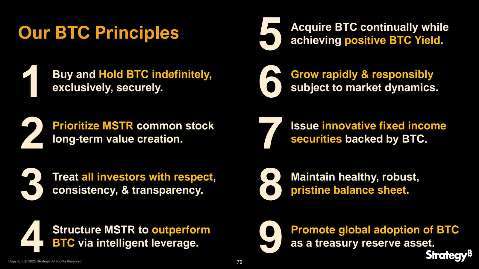 Our BTC Principles 
