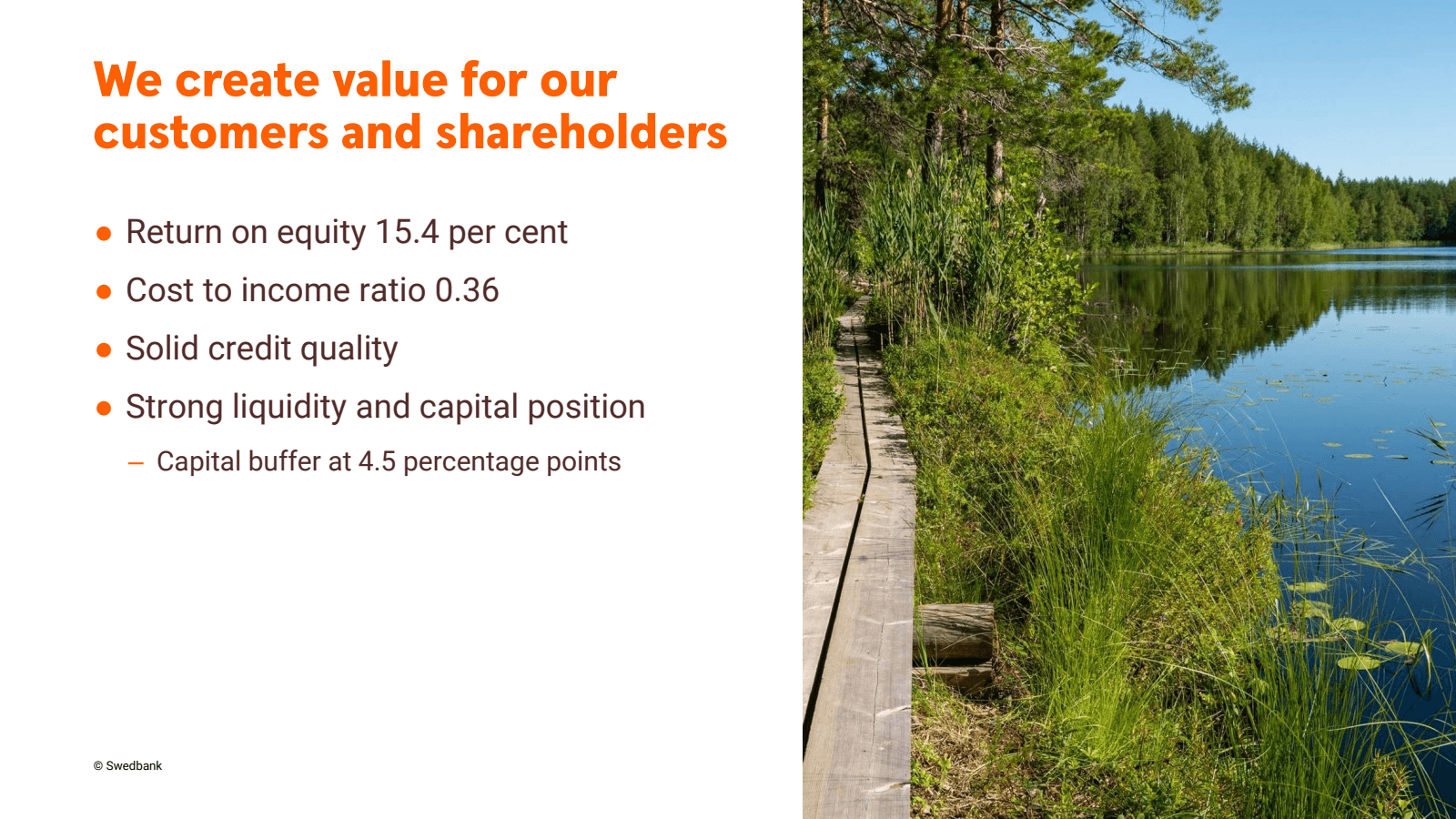 We create value for 