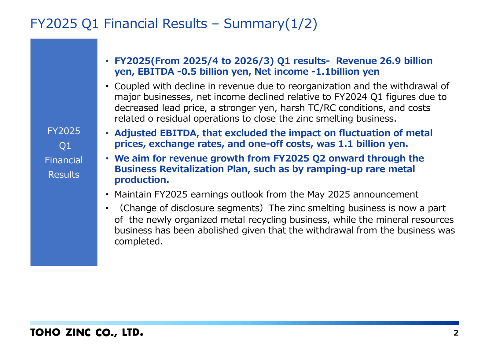FY2025 Q1 Financial 
