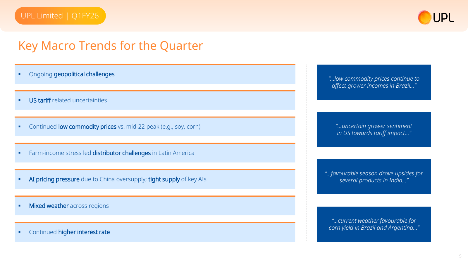 UPL Limited | Q1FY26