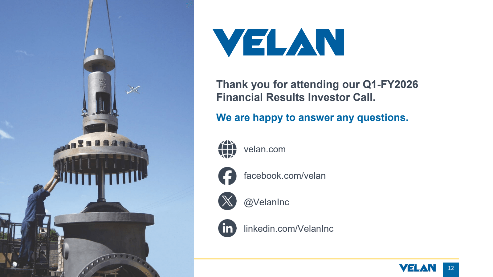 VELAN

Thank you for