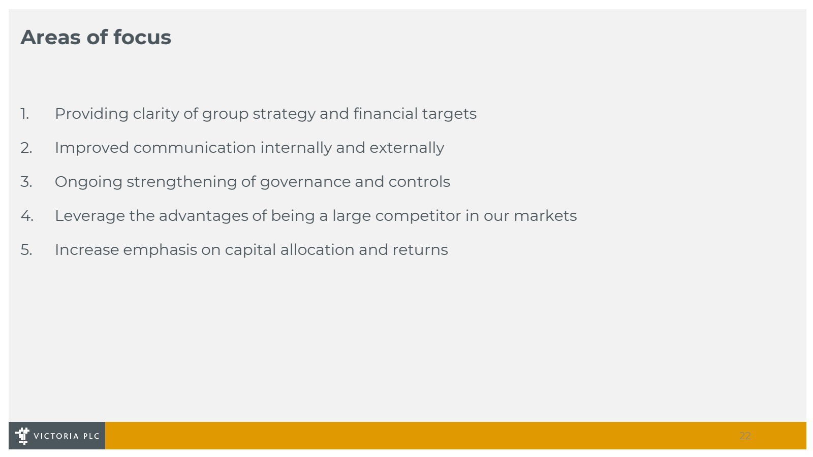 Areas of focus

1. P