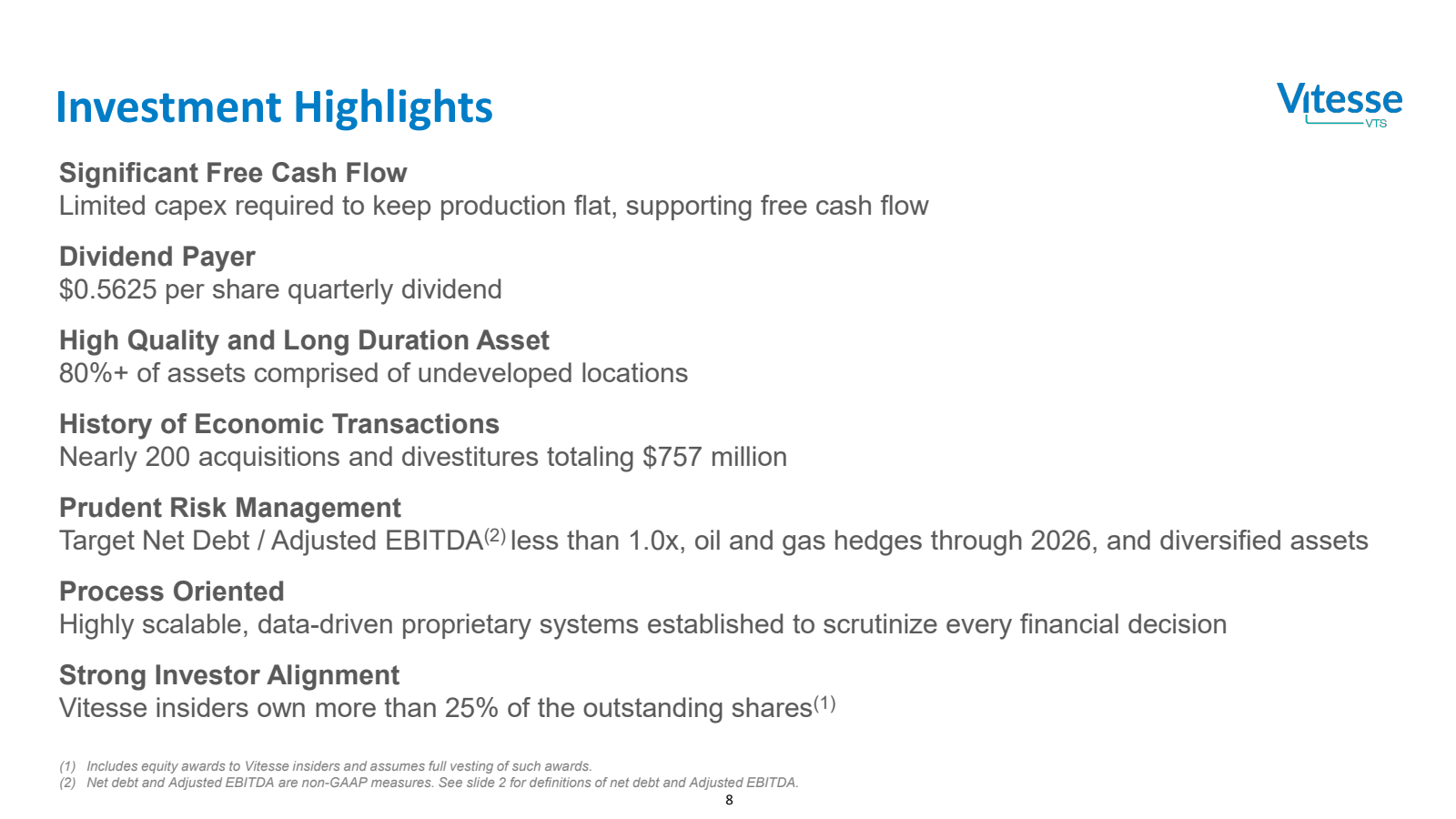Investment Highlight