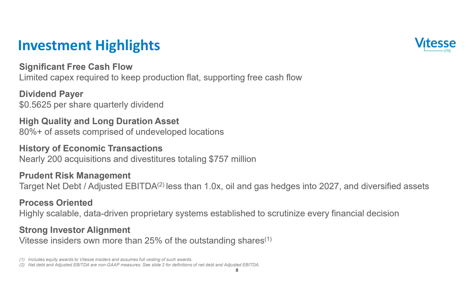 Investment Highlight
