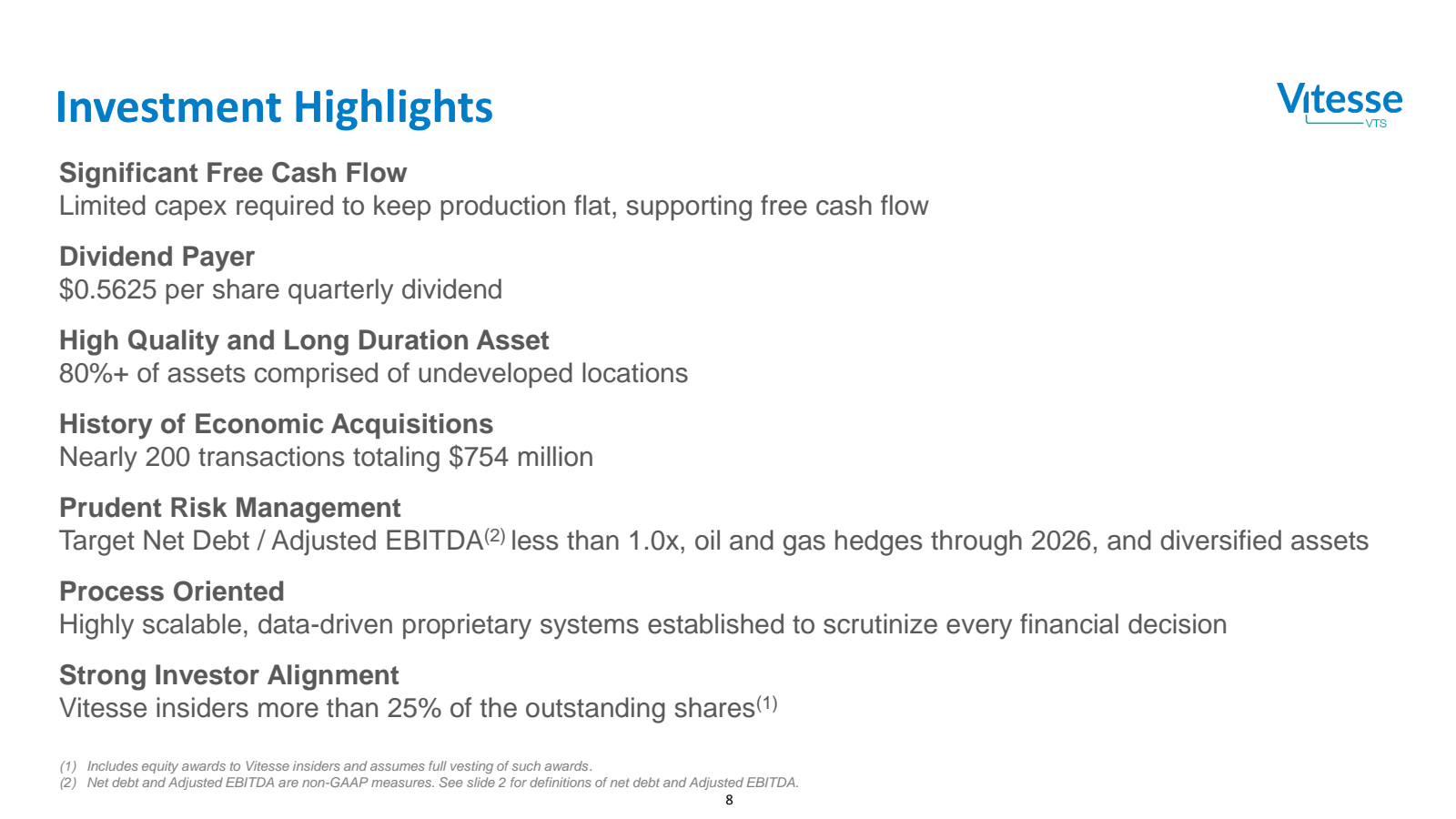 Investment Highlight