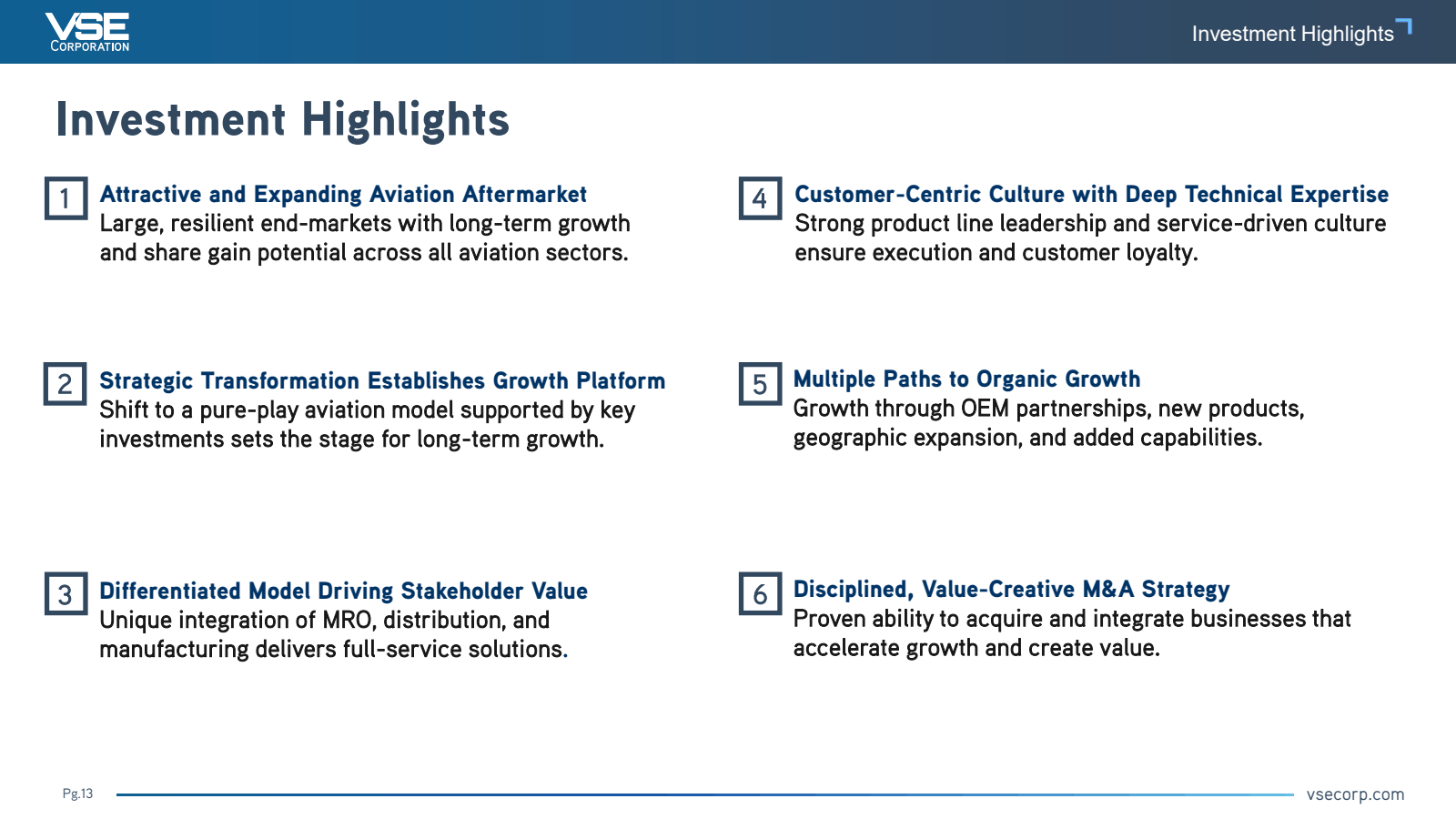 VSE

CORPORATION

In
