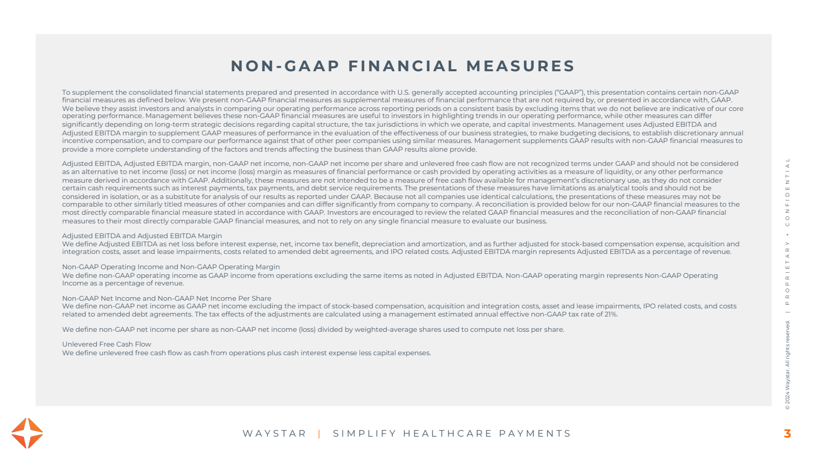 NON - GAAP FINANCIAL