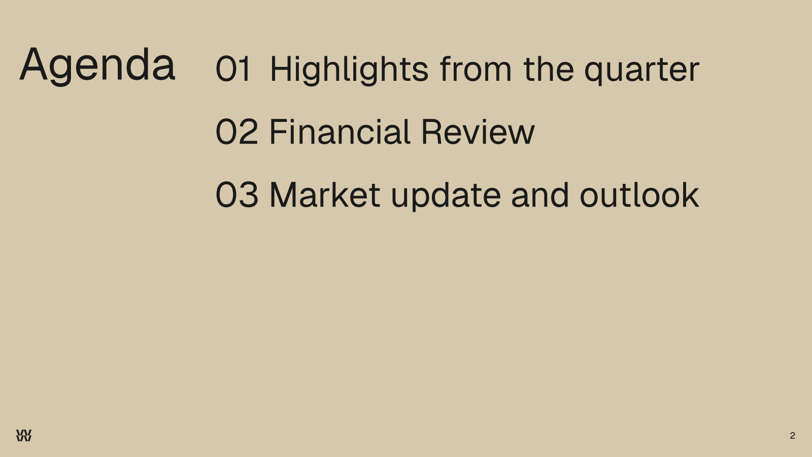 Agenda 01 Highlights