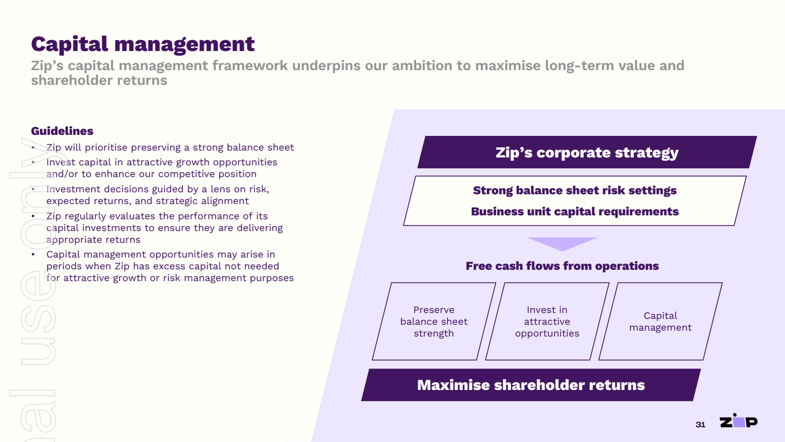 Capital management 
