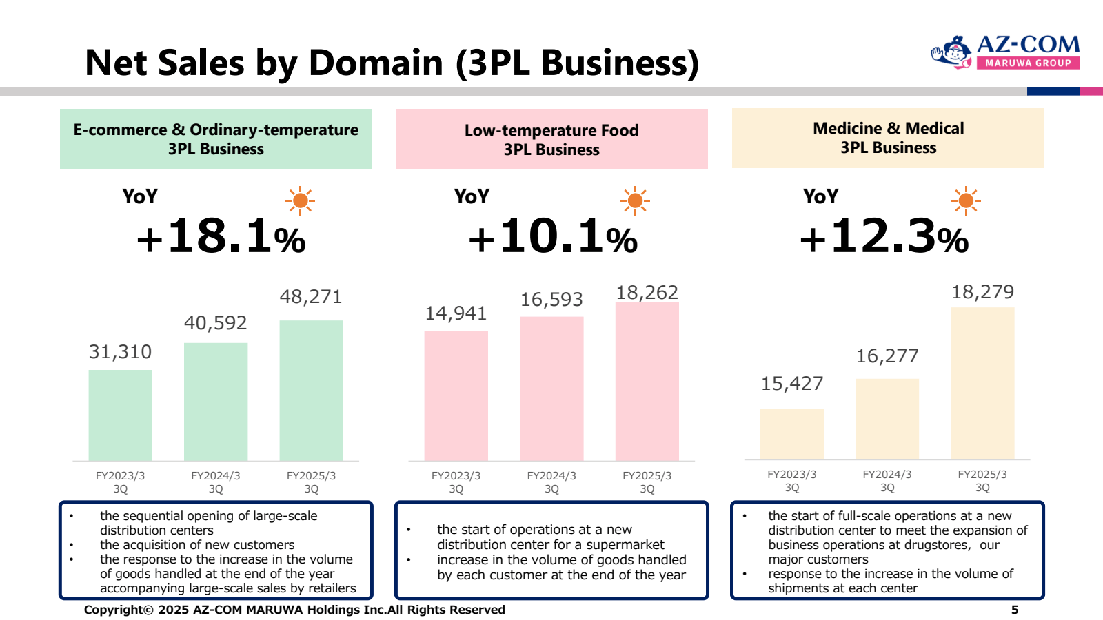 Net Sales by Domain