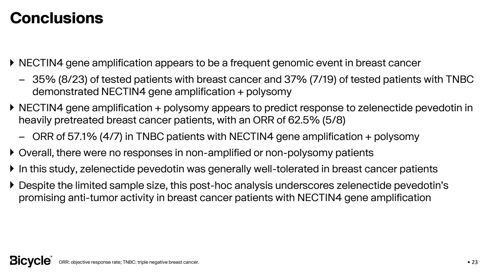 Conclusions
▸ NECT